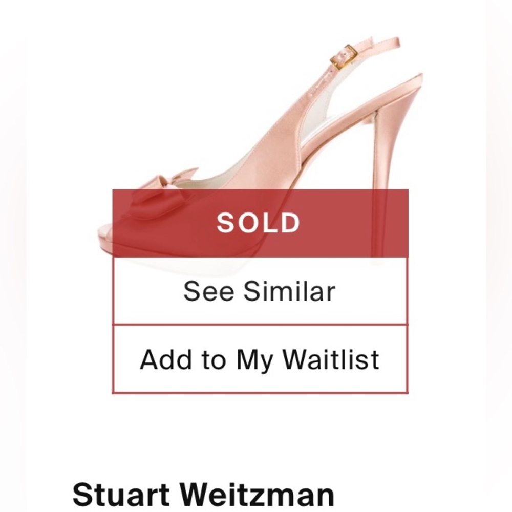 Stuart Weitzman Bow Rose Gold Special Occassion Slingback Heels🇪🇸made in Spain🇪🇸 - Picture 15 of 16